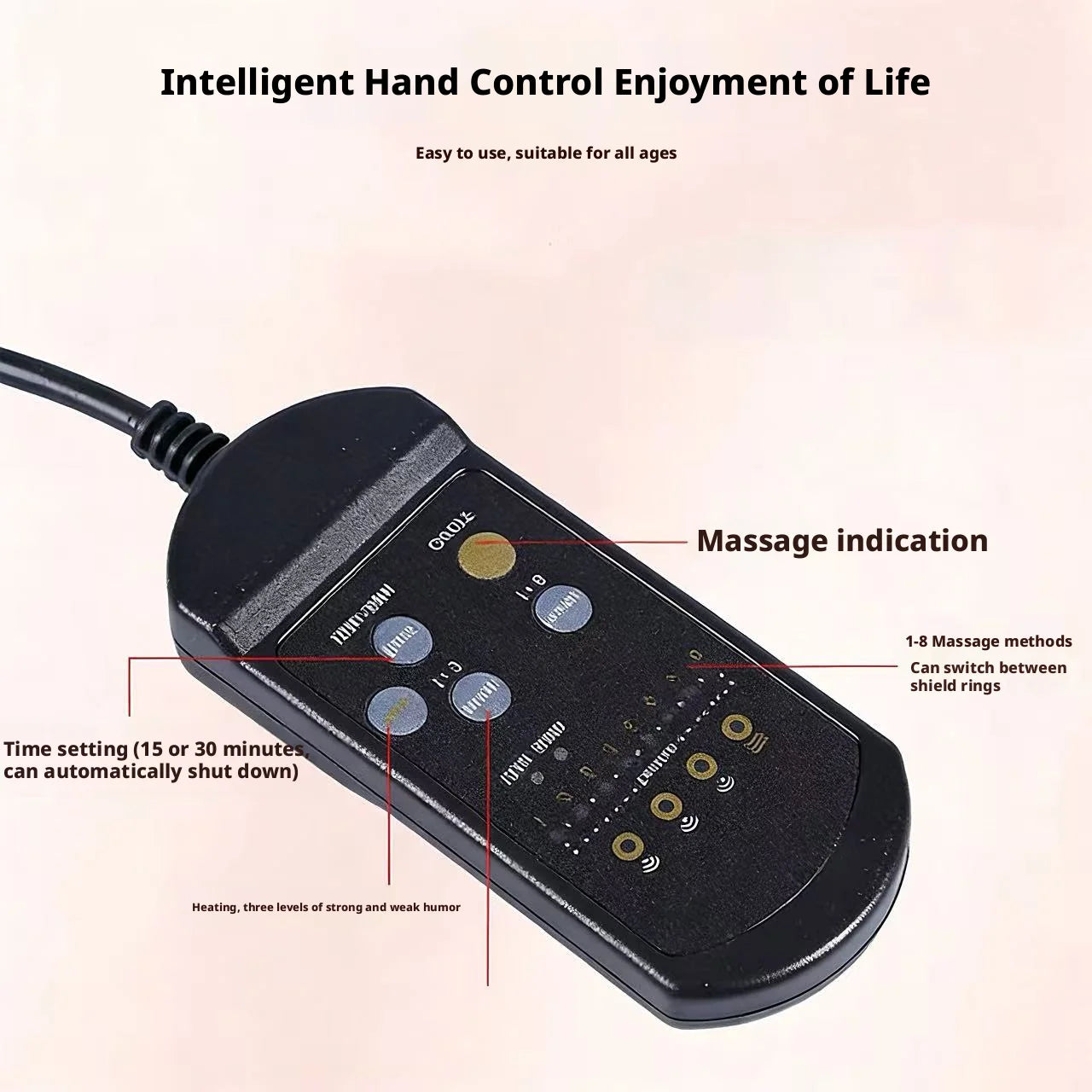 Electric Massage Cushion with Heat Therapy for Car and Home Massage Cushion Tidesmit