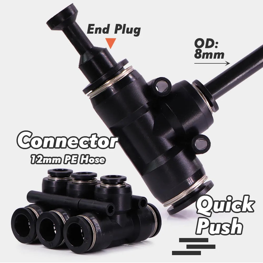 3/8" 9/12mm Garden Auto Watering System 360° Bend Adjustable Sprayer Nozzle Plants Potted Irrigation Misting Cooling Sprinkler