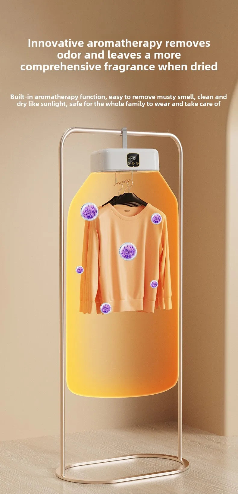 Tidesmit portable mini clothes dryer featuring foldable 360-degree hot air technology for socks and underwear.