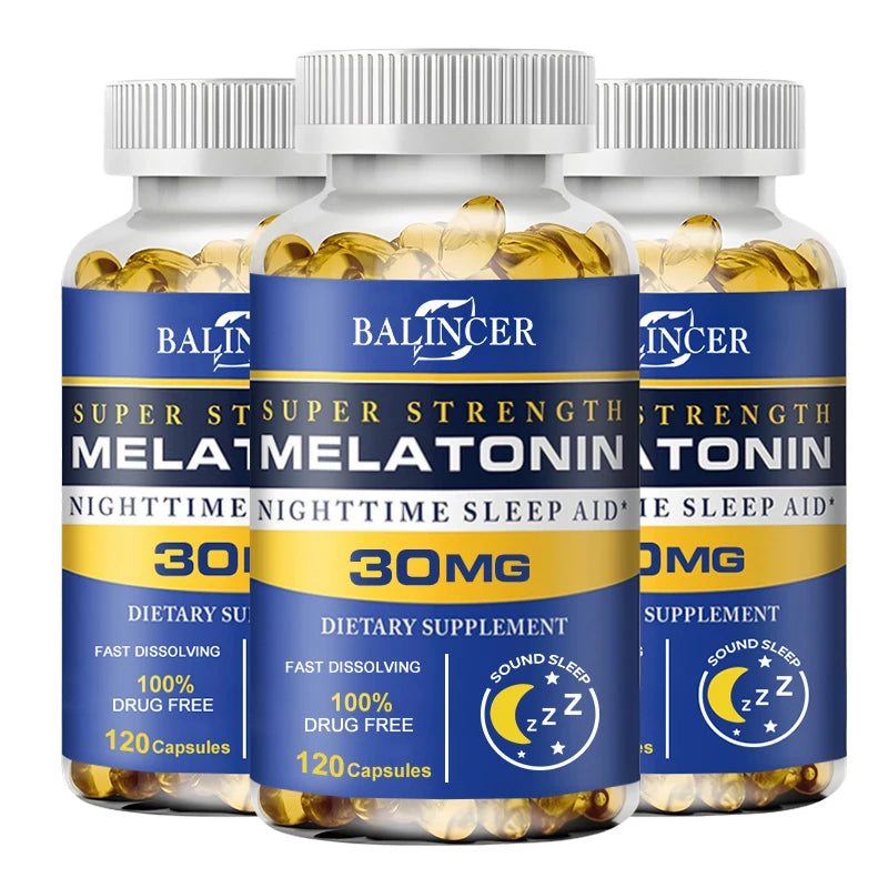 Dietary Supplement To Improve Nighttime Sleep Quality and Improve Insomnia, Reduce Waking Time, Boost Immunity, with Melatonin