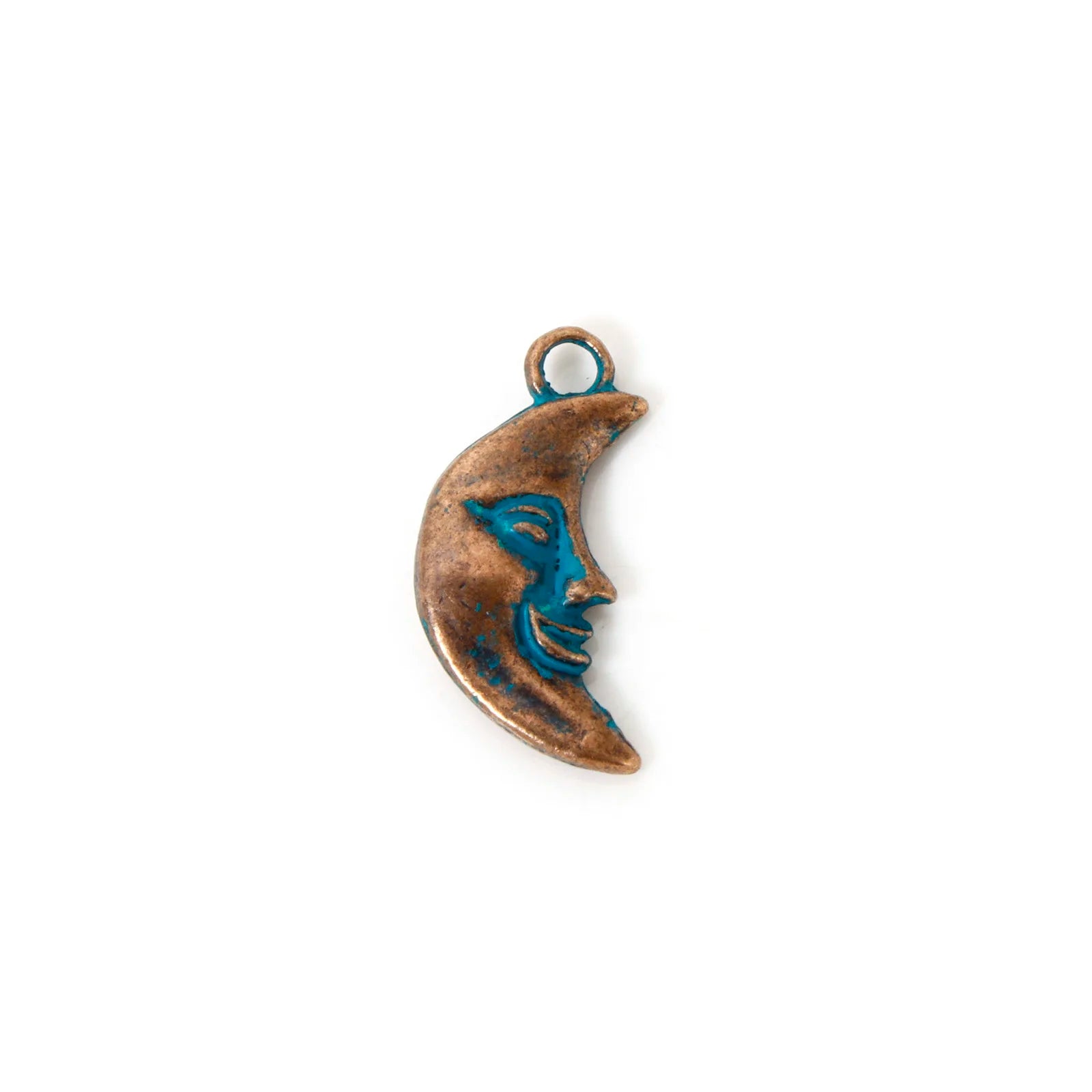 50 PCs Zinc Based Alloy Patina Charms Antique Copper Blue Bohemia Ocean Jewelry Charms Pendants for Women Summer Jewelry Making