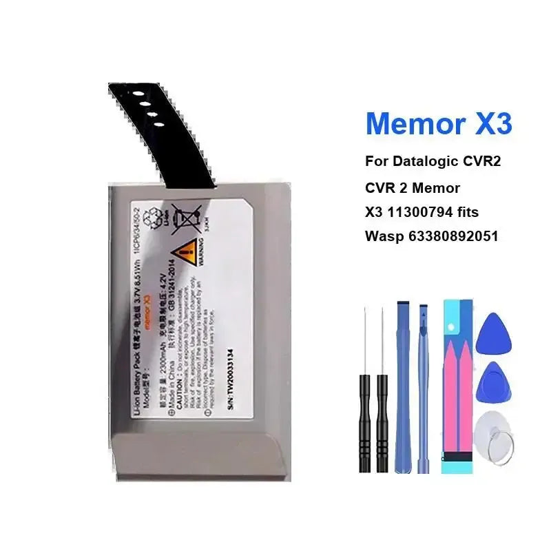 Rectangular battery pack with label and black mounting tab