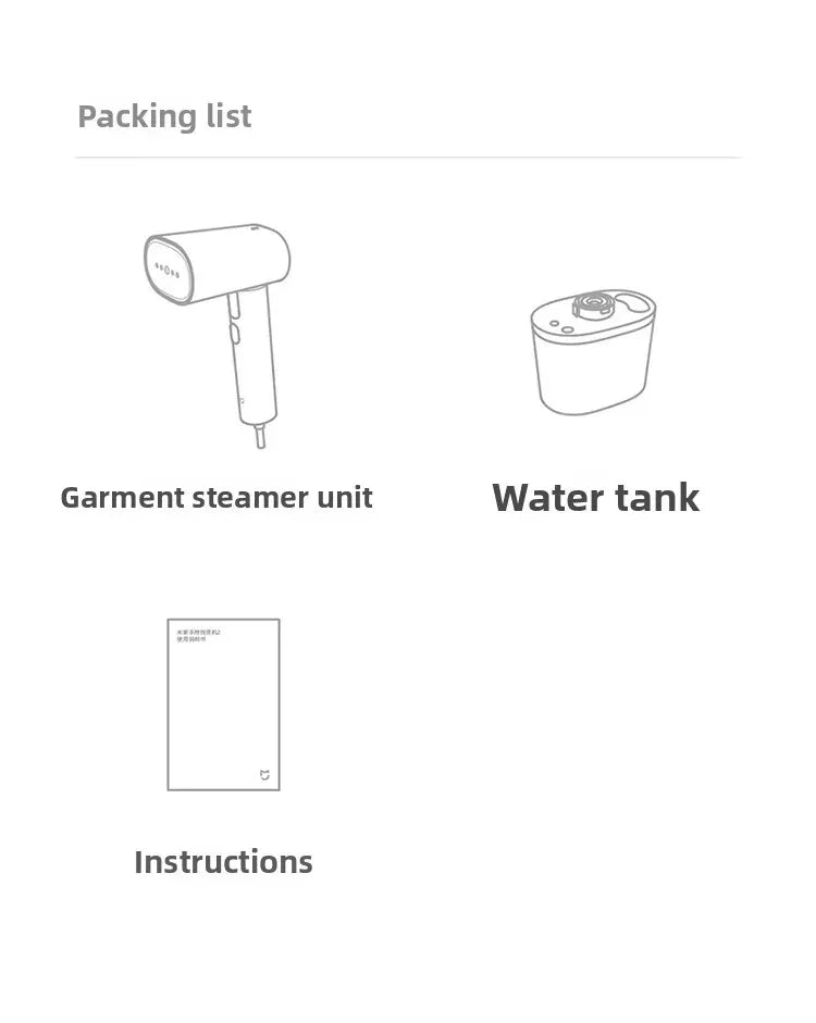Mijia Handheld Garment Steamer 2 Portable Fabric Iron 220V