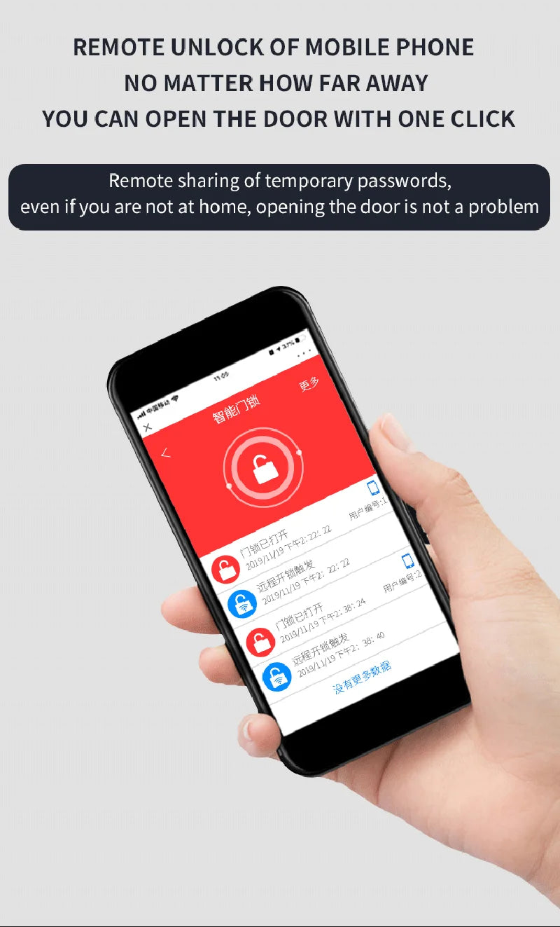 Intelligent Lock for Apartment Face and Palm Vein Recognition Smart Door Lock With Camera Cat Eye Fingerprint Door Lock