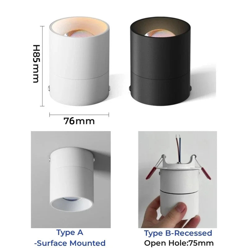 Romantic Sunset Spotlight LED Lamp Interior Surface Surface Embedded Ceiling Spot Lighting For Decoration Living Bedroom Hallway
