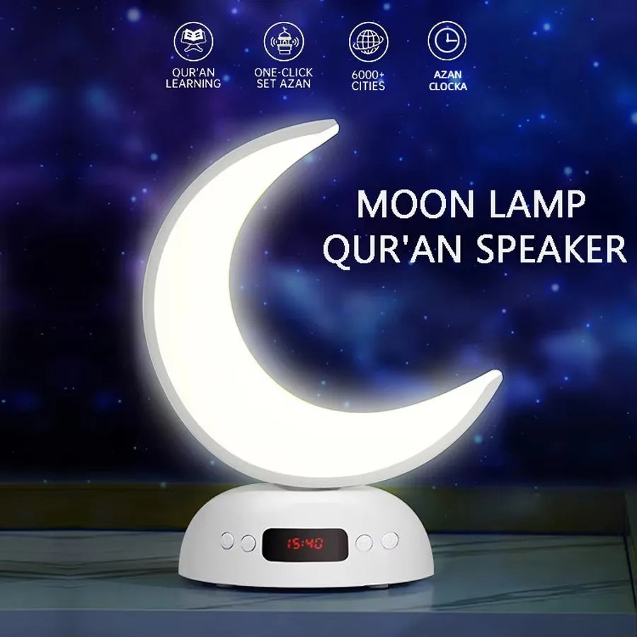 Quran Azan Clock Islam Muslim Arabic Koran Bright Bluetooth Speaker Portable Night Light Lamp Holy Wireless Ramadan Islamic Arab