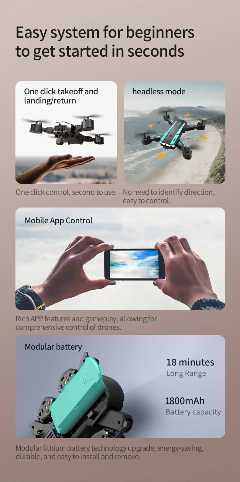 GPS Drone with 8K Dual Camera & Obstacle Avoidance - Foldable Design Tidesmit