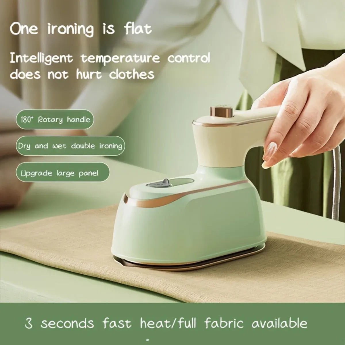Tidesmit 1000W Travel Steamer Iron with 70ml Water Tank