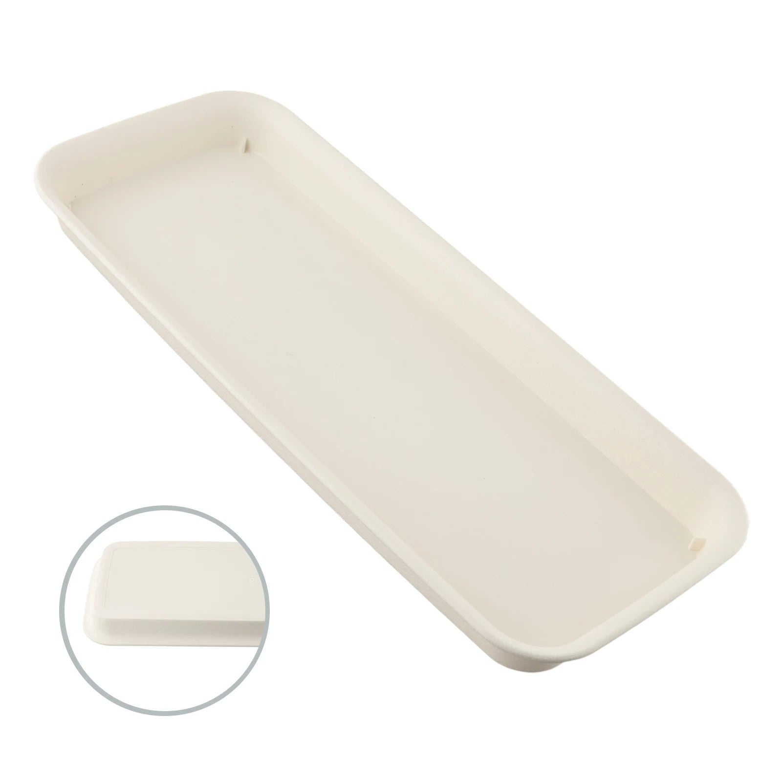 Water Tray Floor Flower Pot Tray 57.5*22.5*3.5cm Plastic Flower Pot Outdoor Garden Supplies Plant Rectangular Pot