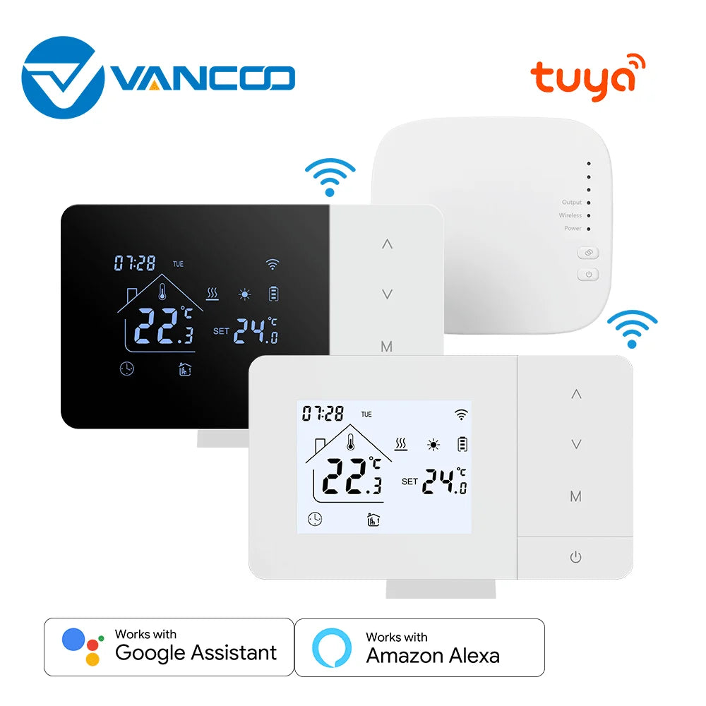 Wireless WiFi Thermostat for Gas Boiler for Water Floor Heating Smart Tuya Temperature Controller Alexa Google Home