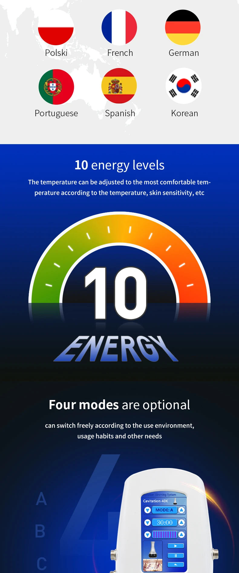 40K Ultrasonic Cavitation Machine for Targeted Body Sculpting Body Shaping Massage Equipment Tidesmit