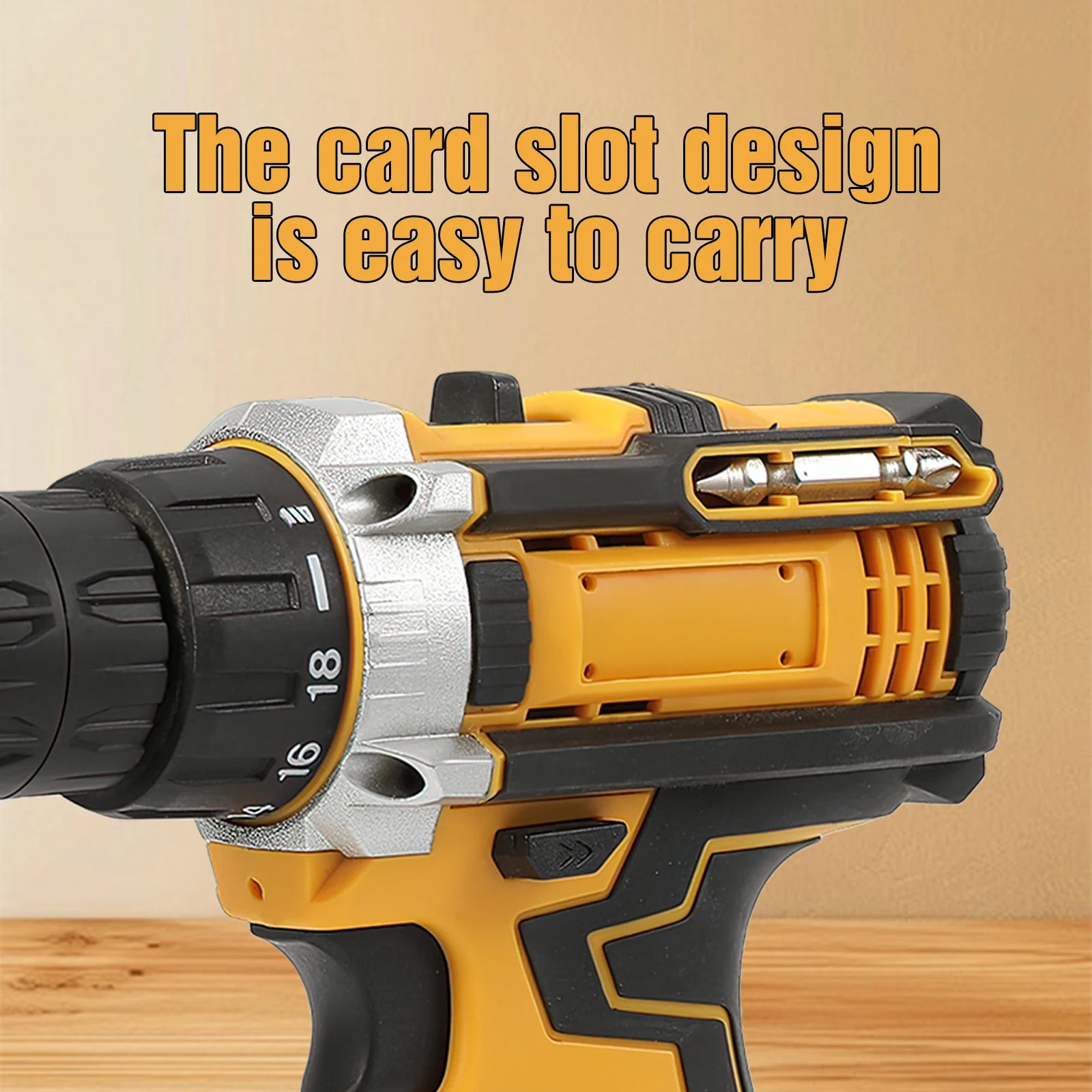 50N.m Powerful Torque Cordless Electric Drill Screwdriver 2 In 1 Multifunctional Design Lightweight Portable Hand Drill Power Tool Set with Dual Batteries