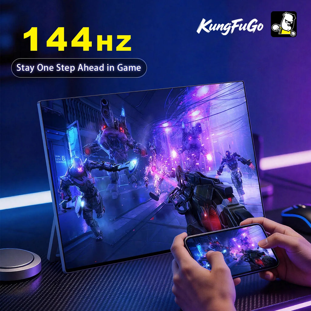 16-inch 2.5K Touchscreen Full Aluminum CNC Full Lamination 144Hz High-Definition High-Brightness One-Cable Portable Monitor