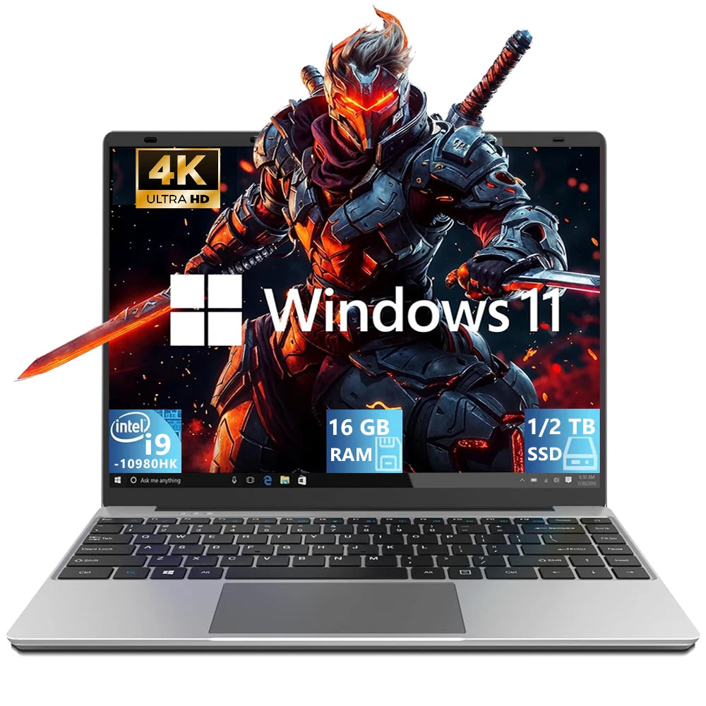 2026 14.1" Portable Windows 11 Laptop Intel Core i9 10980HK Computer 4K Screen 16GB RAM 1TB 2TB SSD Gaming laptops Laptop Bag