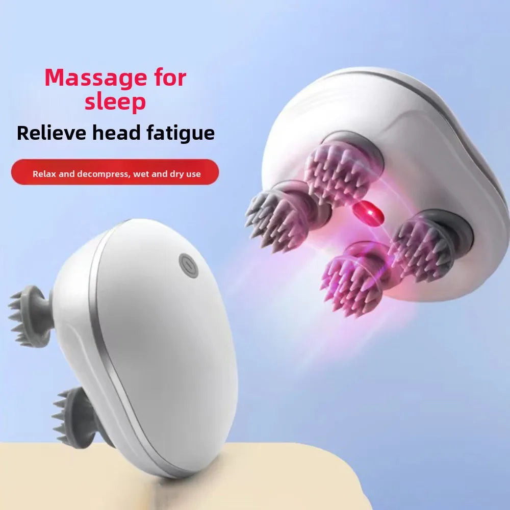 Electric Scalp Massager | Cordless Stress Relief Device for Home Spa Relaxation Treatment Tidesmit