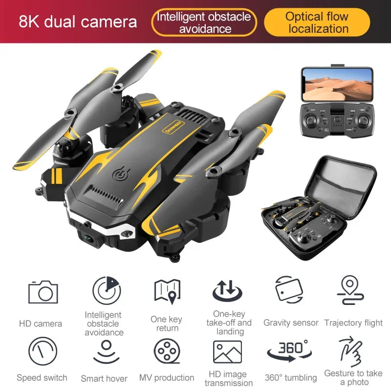Tidesmit Foldable GPS Drone with 8K Camera and Obstacle Avoidance Yellow-2 C-8k-1B Tidesmit