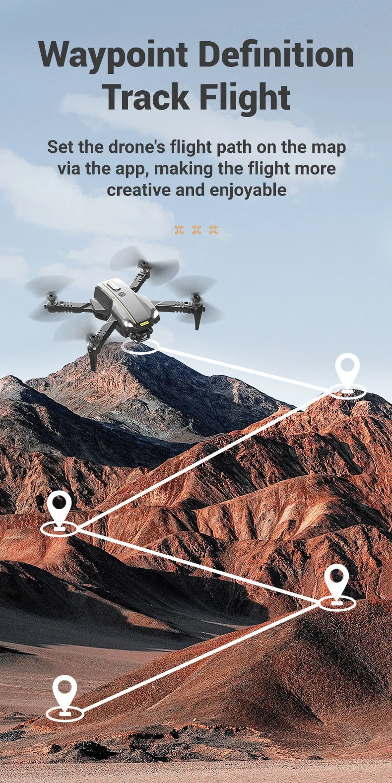 Mini Camera Drone with HD Optics - Foldable Beginner Quadcopter Tidesmit