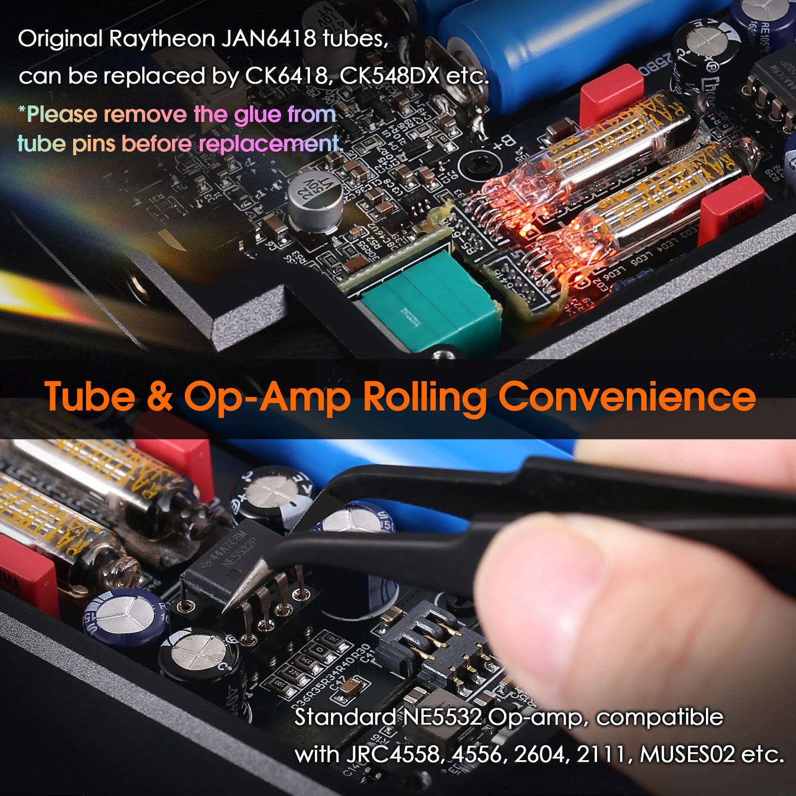P10 Portable Tube Headphone Amplifier - HiFi Desktop Audio System Tidesmit