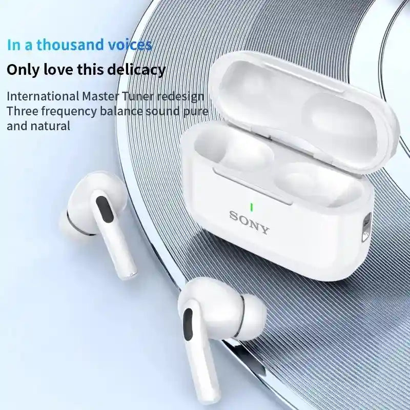 Sony A7 Wireless Headphones - White Over-Ear Bluetooth Earbuds Tidesmit