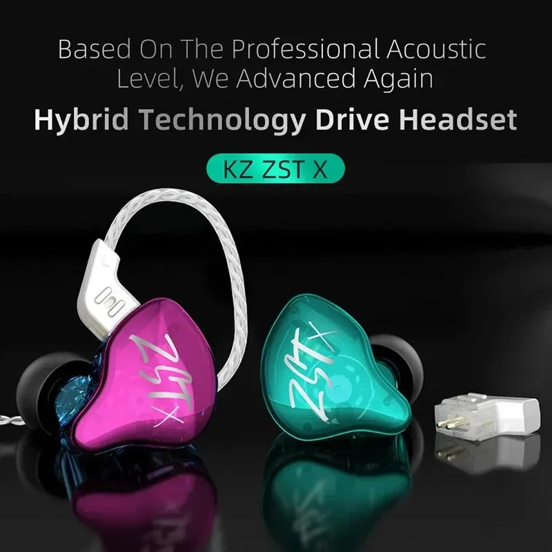 KZ ZSTX In-Ear Monitors Hybrid Driver Noise Cancelling by Tidesmit Tidesmit