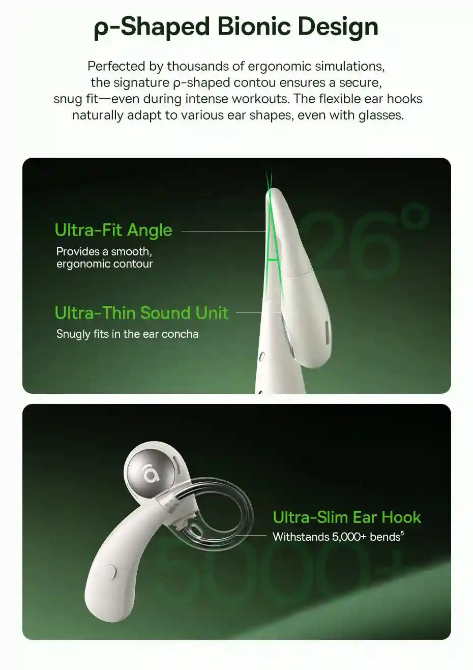 Wireless Sport Earbuds: Bluetooth 5.4 Hi-Res Open-Ear Headphones Tidesmit