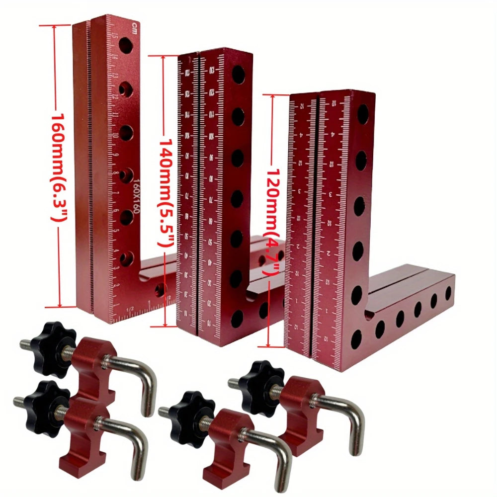 3/6pcs 90 Degree Positioning Squares Right Angle Clamps - Corner Clamps for Woodworking Tools, Right Angle Clamp, Drawers