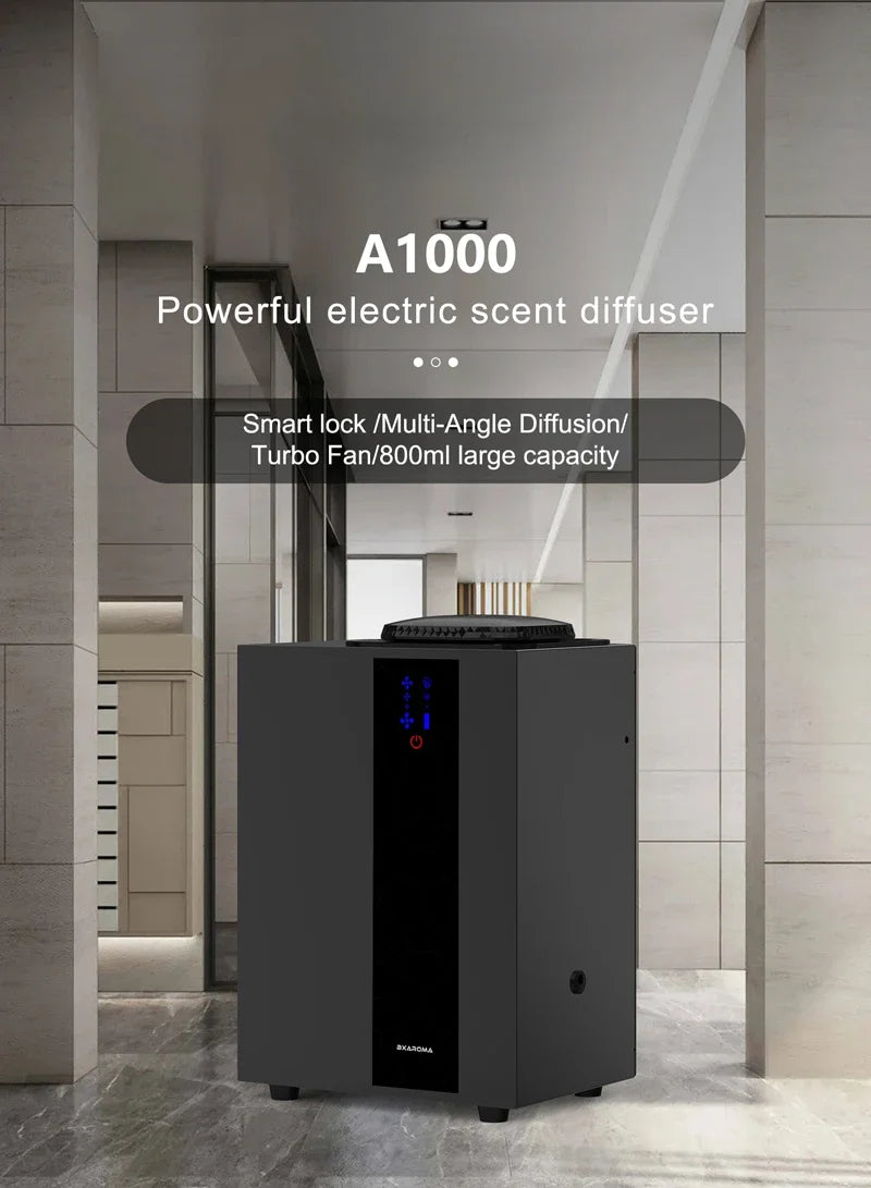 A1000 HVAC System Aroma Diffuser 800ml Oil Fragrance APP Control Waterless Essential Oil Diffusers for Hotel Scent Air Machine