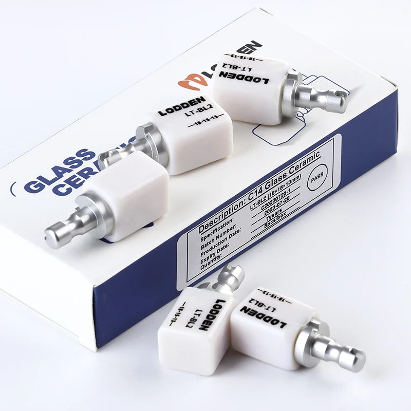 20PCS Lithium Disilicate Glass Ceramic Blocks CAD CAM Sirona Cerec LODDEN C14 Dental Lab HT LT MT Veneer Dentist Materials