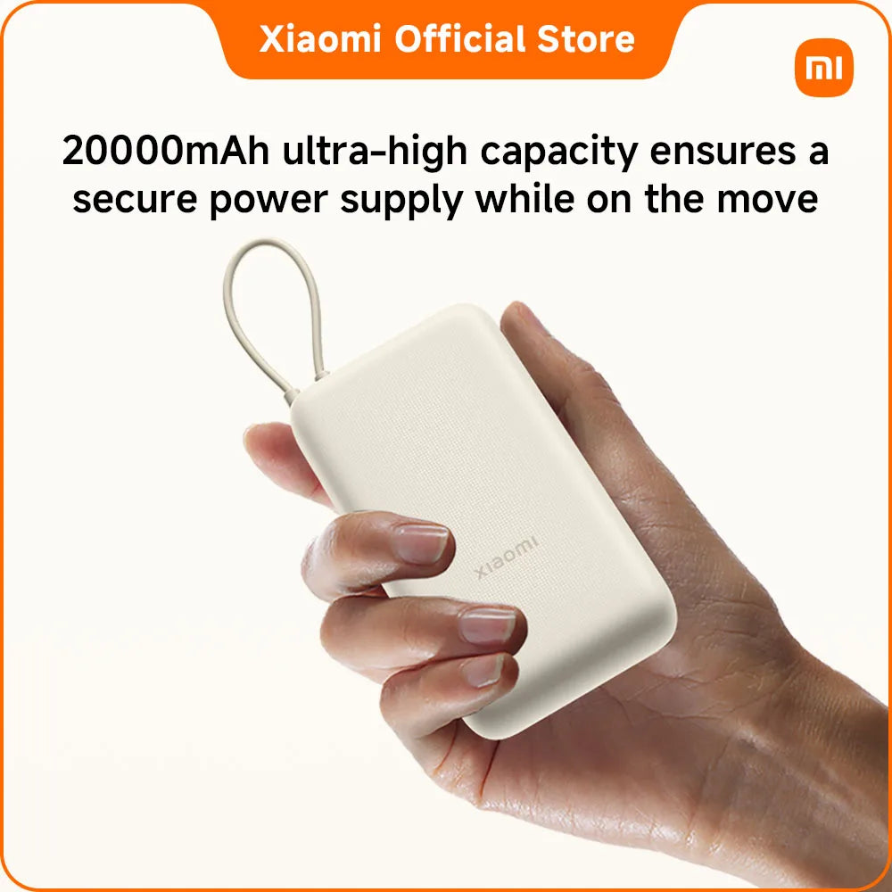20000mAh Fast Charging Power Bank with Built-in Cable - Blue Tidesmit