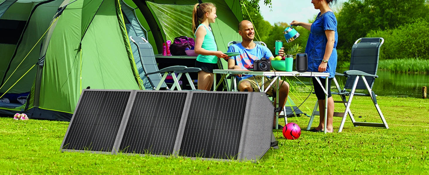 CTOLITY Outdoor Camping AP2000 2400W Fast Charging Portable Power Station SP100 100W Foldable Portable Solar Panel For Home