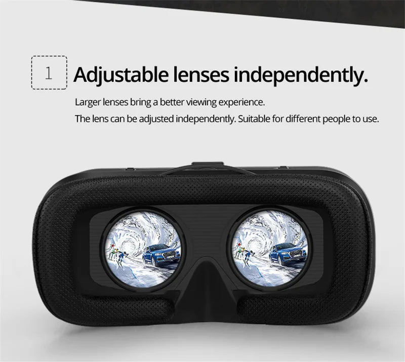 VR Headset for Smartphones | 3D Immersive Smart Glasses with Remote Options Tidesmit
