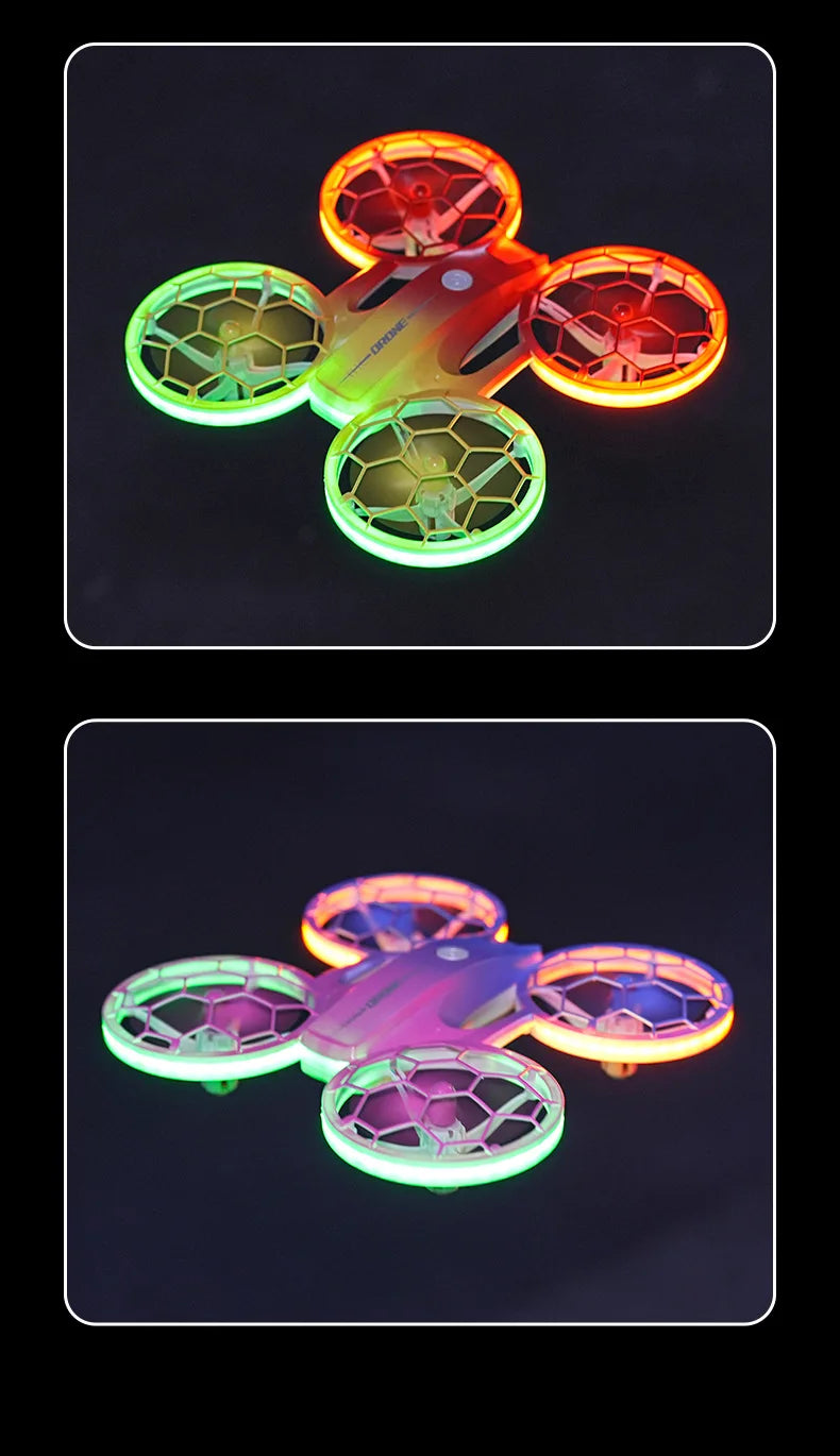 RC Stunt Drone for Kids with LED Lights - Durable Quadcopter Blue/Red/Violet Tidesmit