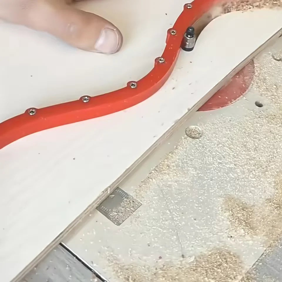 WoodWorking Profiling Strip Milling Router Trimmer Guide Flexible Curve Template Adjustable Shaping Strip Drywall Carpentry Tool
