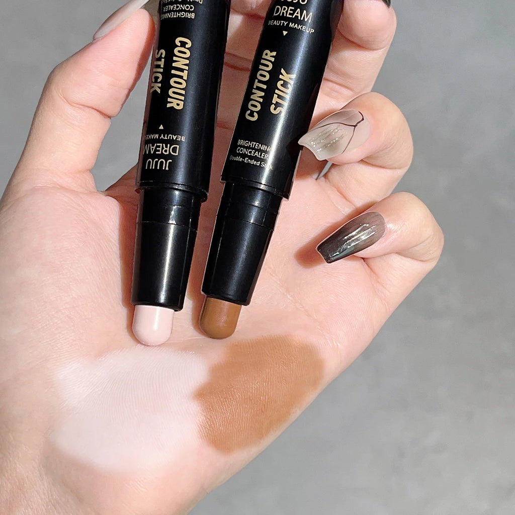 Tidesmit dual-ended contour and highlighter stick for nose shading and silkworm makeup application detail view