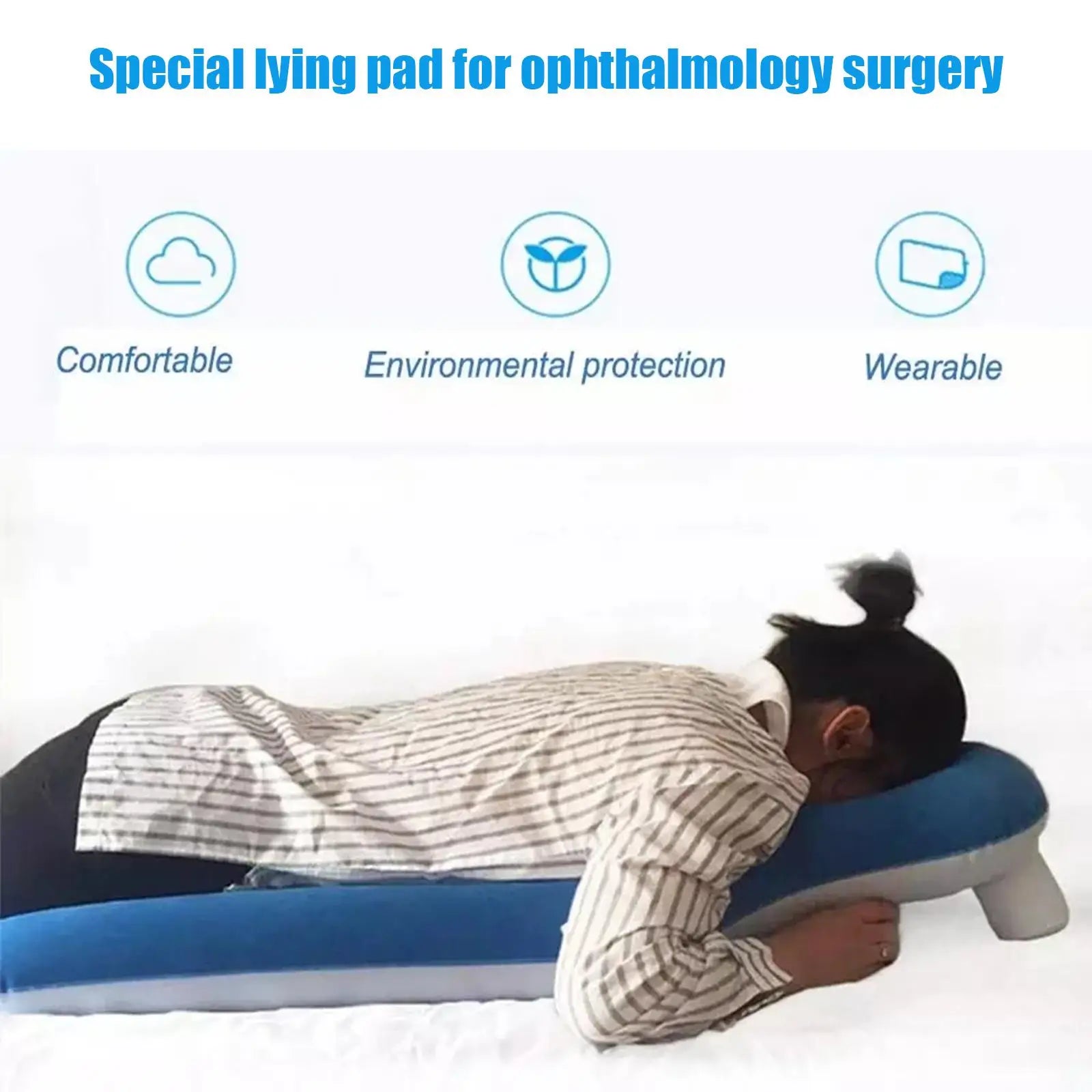 Face Down Pillow for Eye Surgery Recovery | Adjustable Inflatable Support Relaxation Treatment Tidesmit