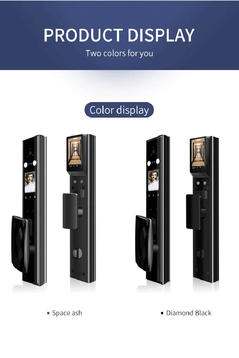 Intelligent Lock for Apartment Face and Palm Vein Recognition Smart Door Lock With Camera Cat Eye Fingerprint Door Lock