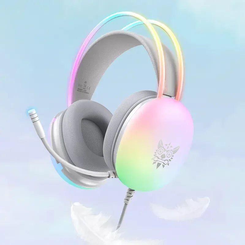 Tidesmit RGB Gaming Headset With Noise Cancelling Mic - Over-Ear PC Tidesmit