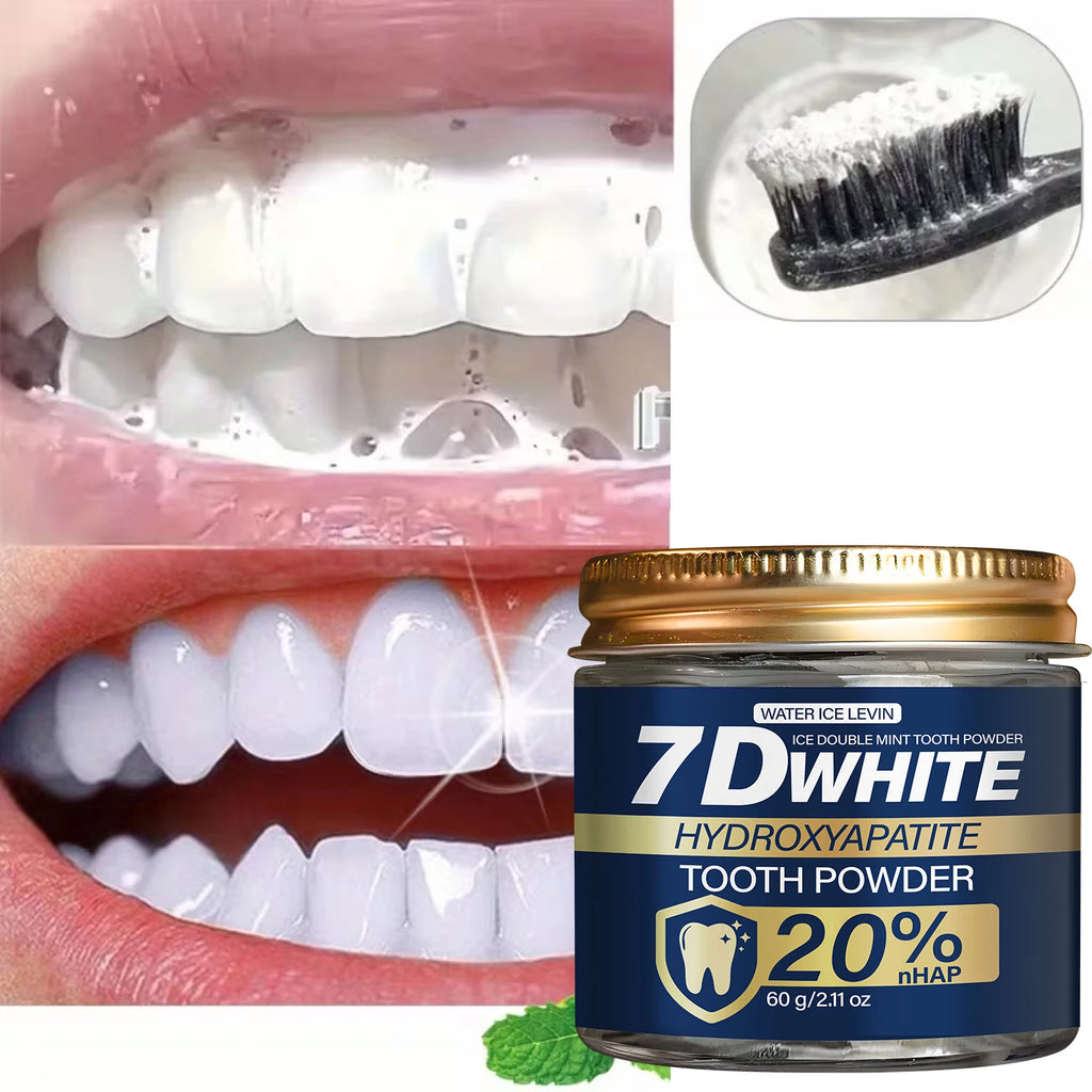 Tidesmit Hydroxyapatite Tooth Powder with 20% nHAP and charcoal for natural teeth whitening and fresh mint breath.