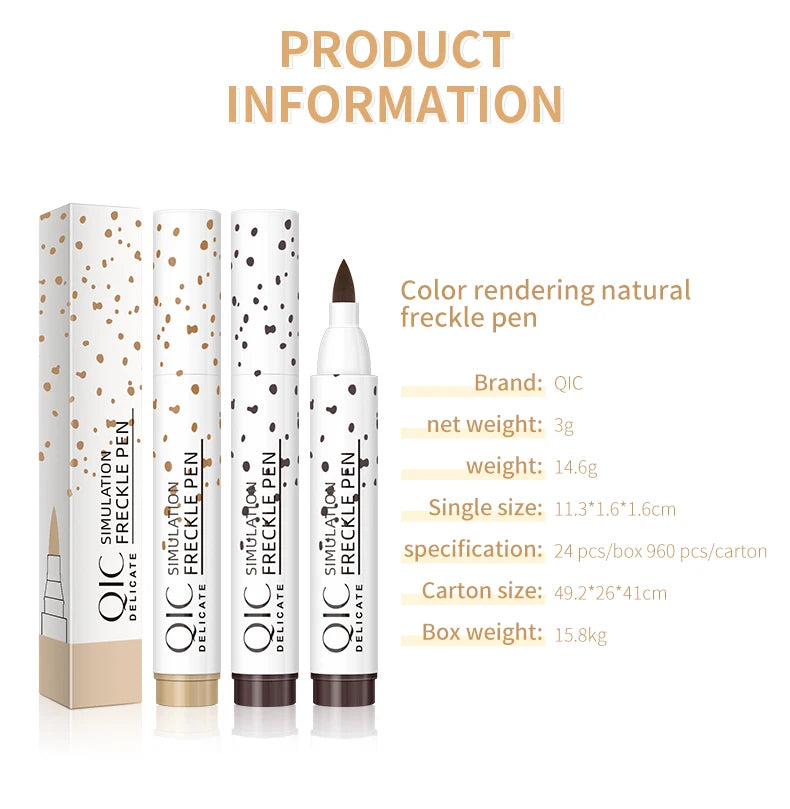 Tidesmit waterproof fake freckles pen for natural dot spot face makeup long lasting liquid cosmetic texture detail
