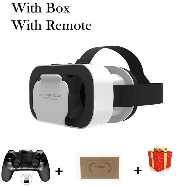 VR Headset for Smartphones - Lightweight Immersive Mobile VR Glasses With Remote C Tidesmit