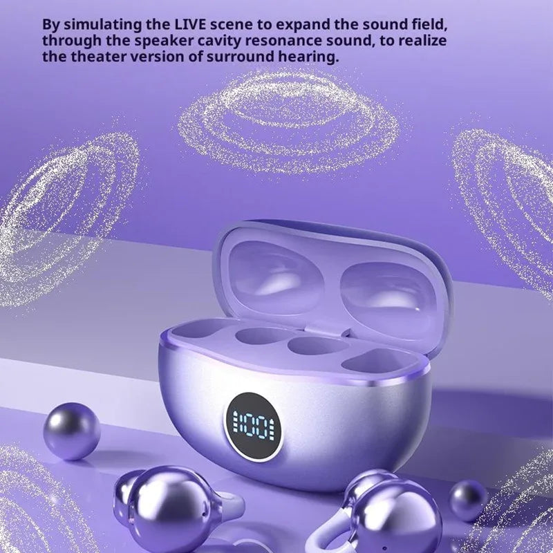 Original SONY Ear clip OWS Wireless Bluetooth Ear Clip Headphones sports Gaming Headset HIFI Surround Sound Earbuds With Mic Tidesmit