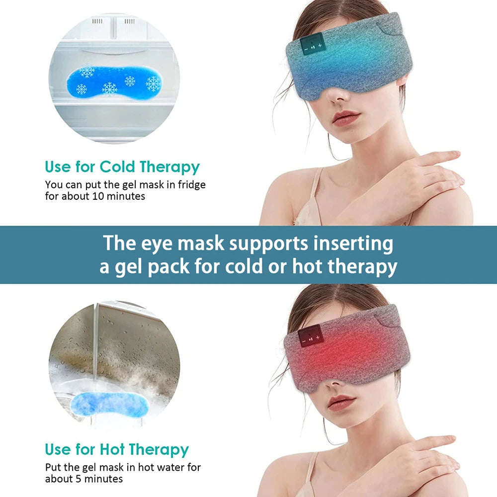 Bluetooth Sleep Mask with Integrated White Noise Headphones Tidesmit