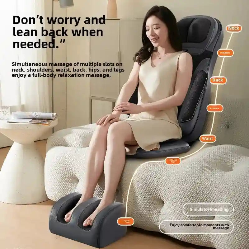 Electric Massage Roller Chair with Heat Therapy for Back and Neck Relief Massage Roller Tidesmit