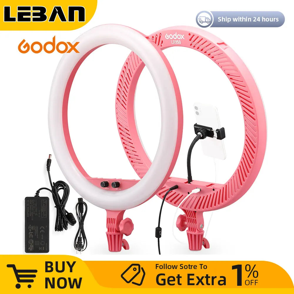 LED Ring Light with Adjustable Color Temperature for Video and Makeup Tidesmit