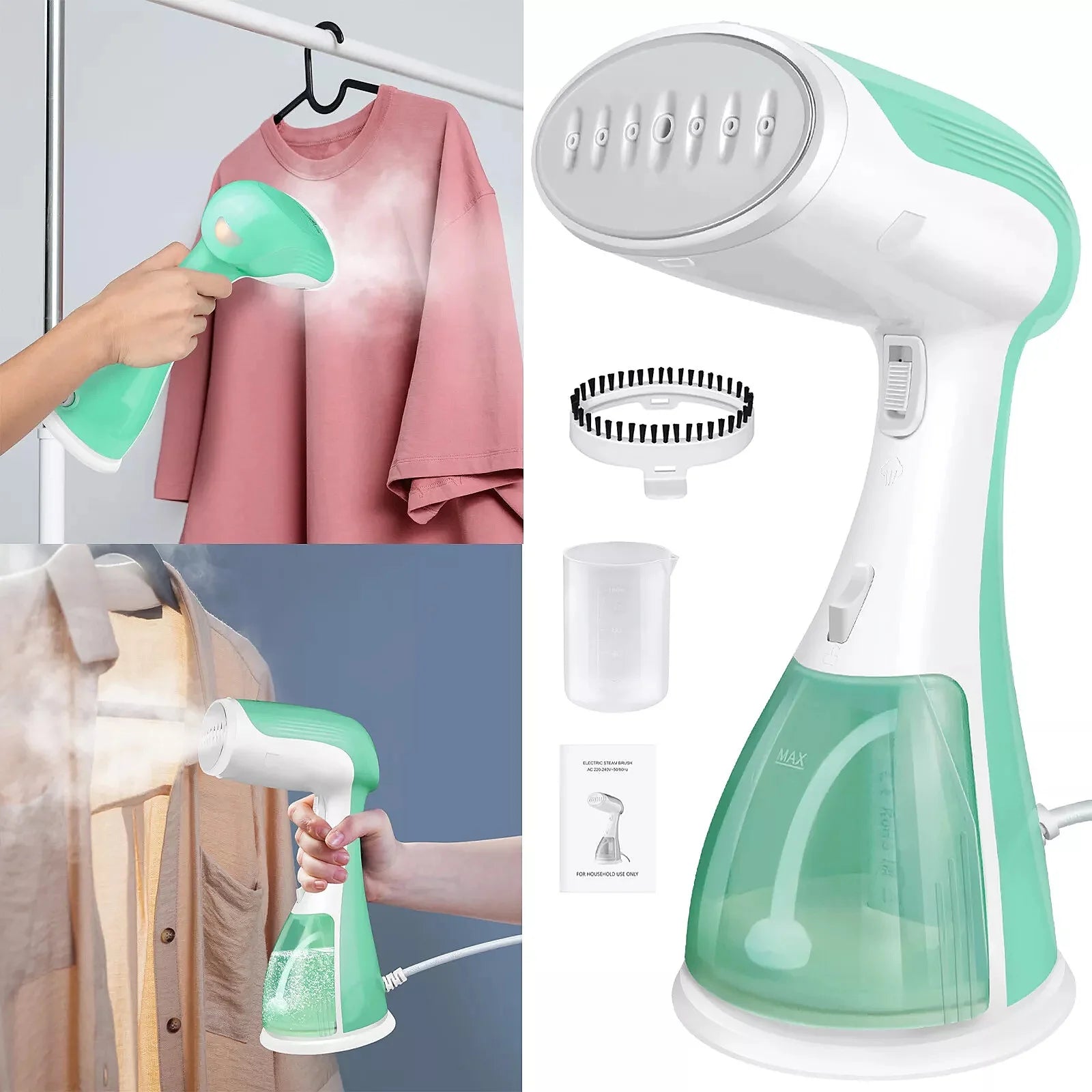 Tidesmit BRIEFNESS handheld garment steamer for quick wrinkle removal with 30s heat-up technology