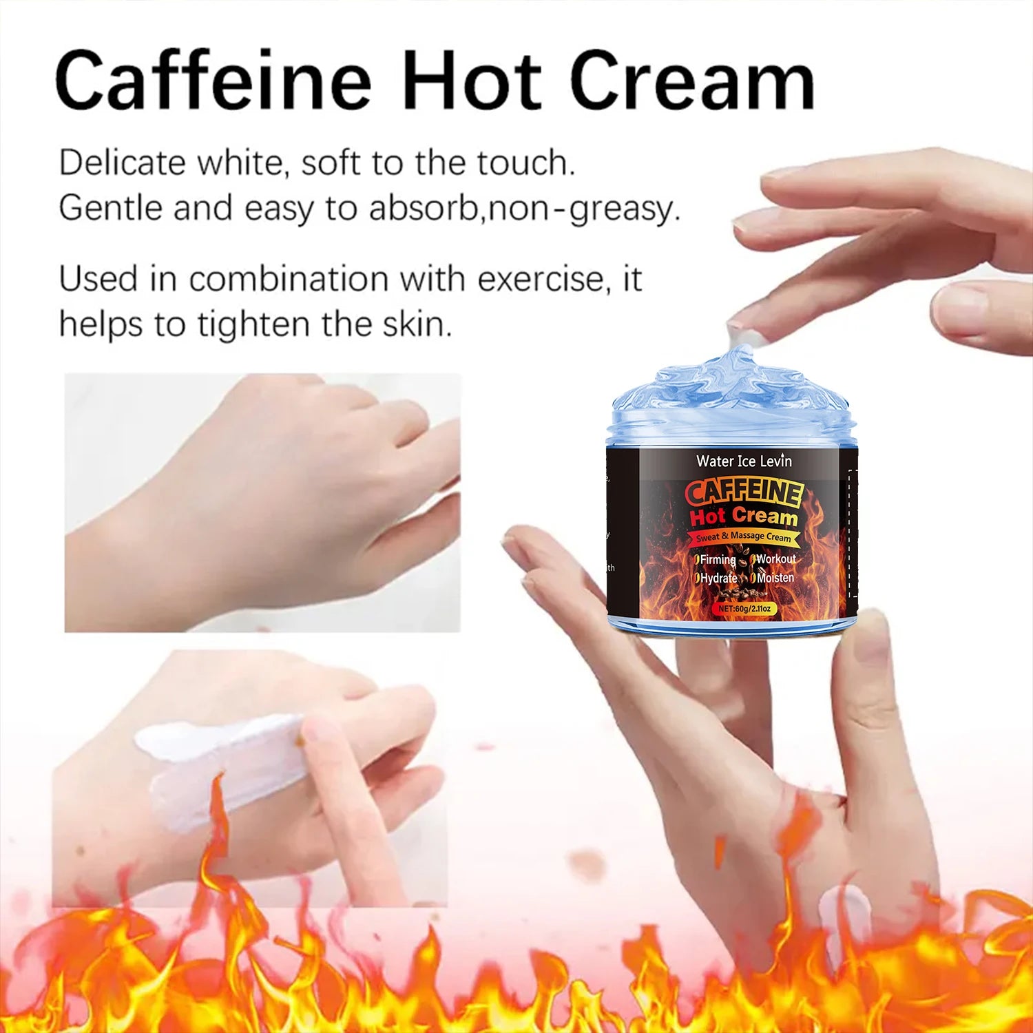Caffeine Firming Body Cream, Containing Coffee Extract and Niacinamide, Suitable for Muscle Building, Full-Body Moisturizer, Firming Body Cream