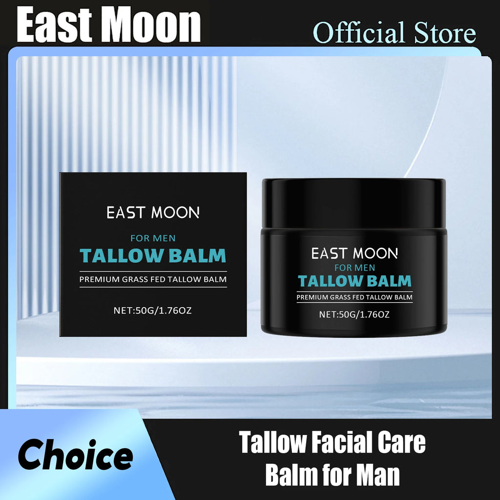 Tallow Facial Care Balm for Man Nourish Dry Improve Elasticity Remove W-rinkle Oil Control Glowing Skin Face Moisturizer Creams