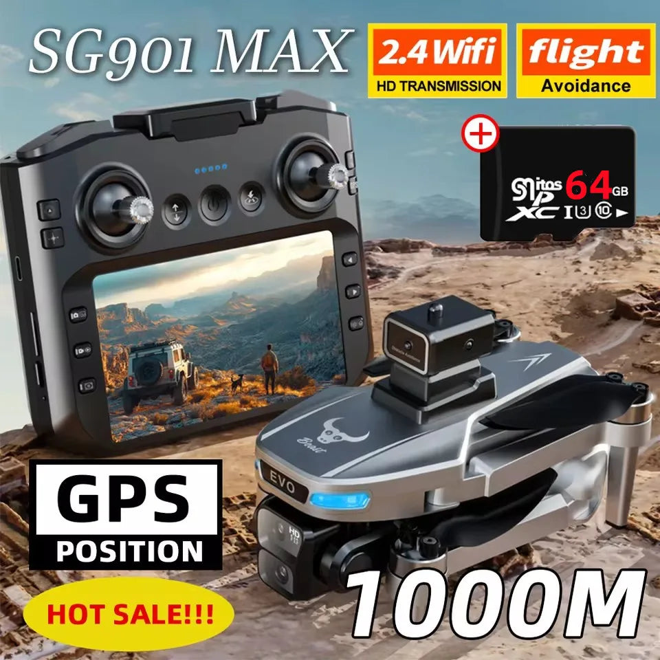 GPS Camera Drone with Obstacle Avoidance - Foldable 8K Quadcopter Tidesmit