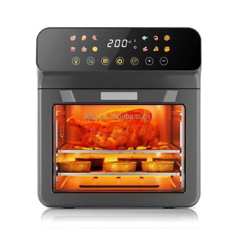 AOJA Factory Smart Stainless Steel Air Fryer Oven 15L Large Capacity Multi-Function Energy Saving Household Kitchen Appliance