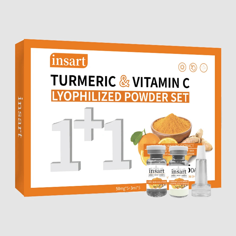 2 Boxes Turmeric Vitamin C Freeze-Dried Powder Set, Skincare Set Moisturizing, Holiday Gift for Women